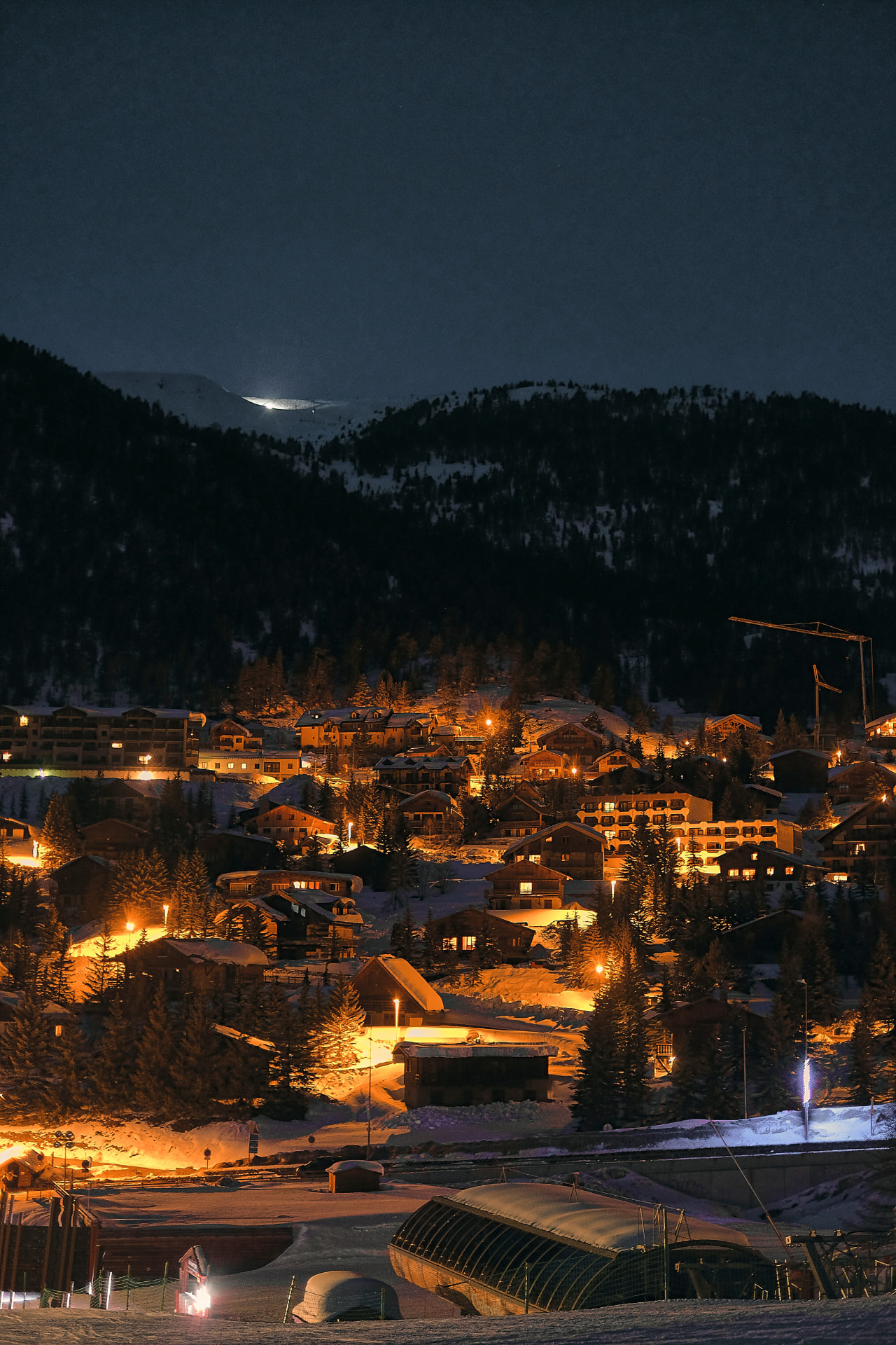 Village au crépuscule